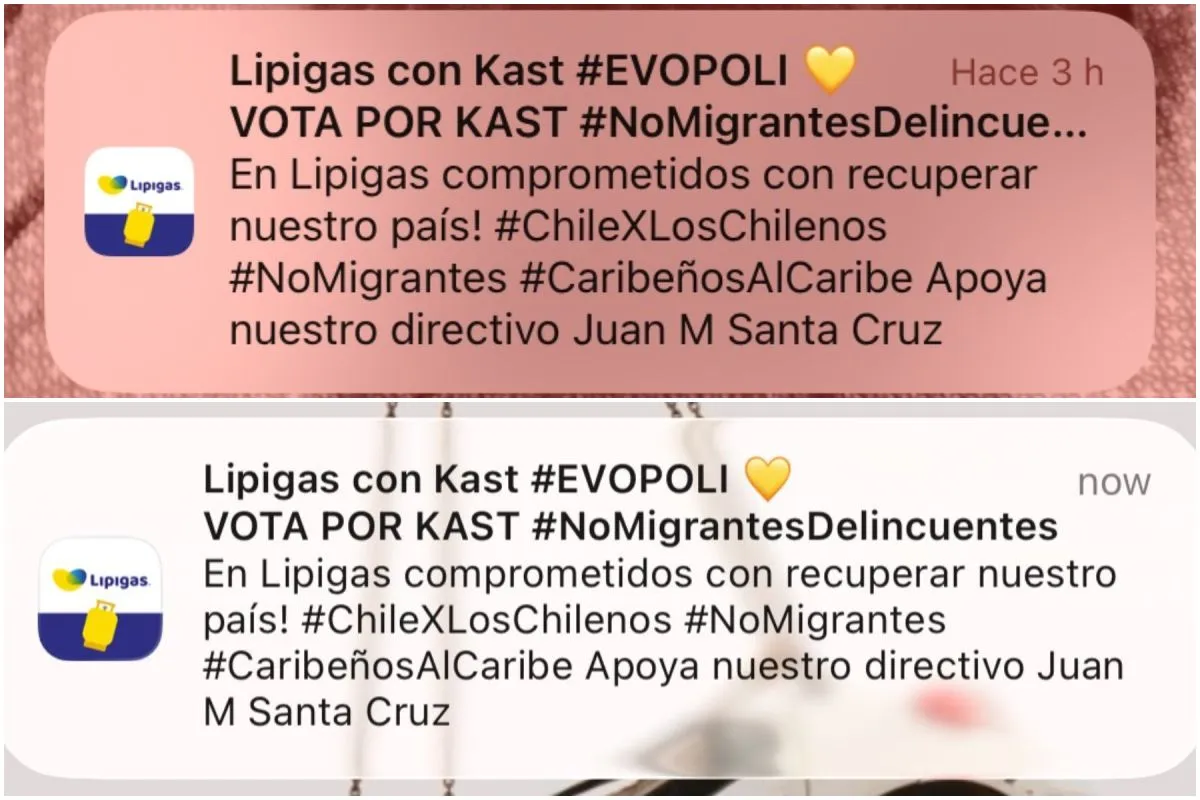 Servel investiga mensajes de campaña a favor de Kast enviados por la app de Lipigas
