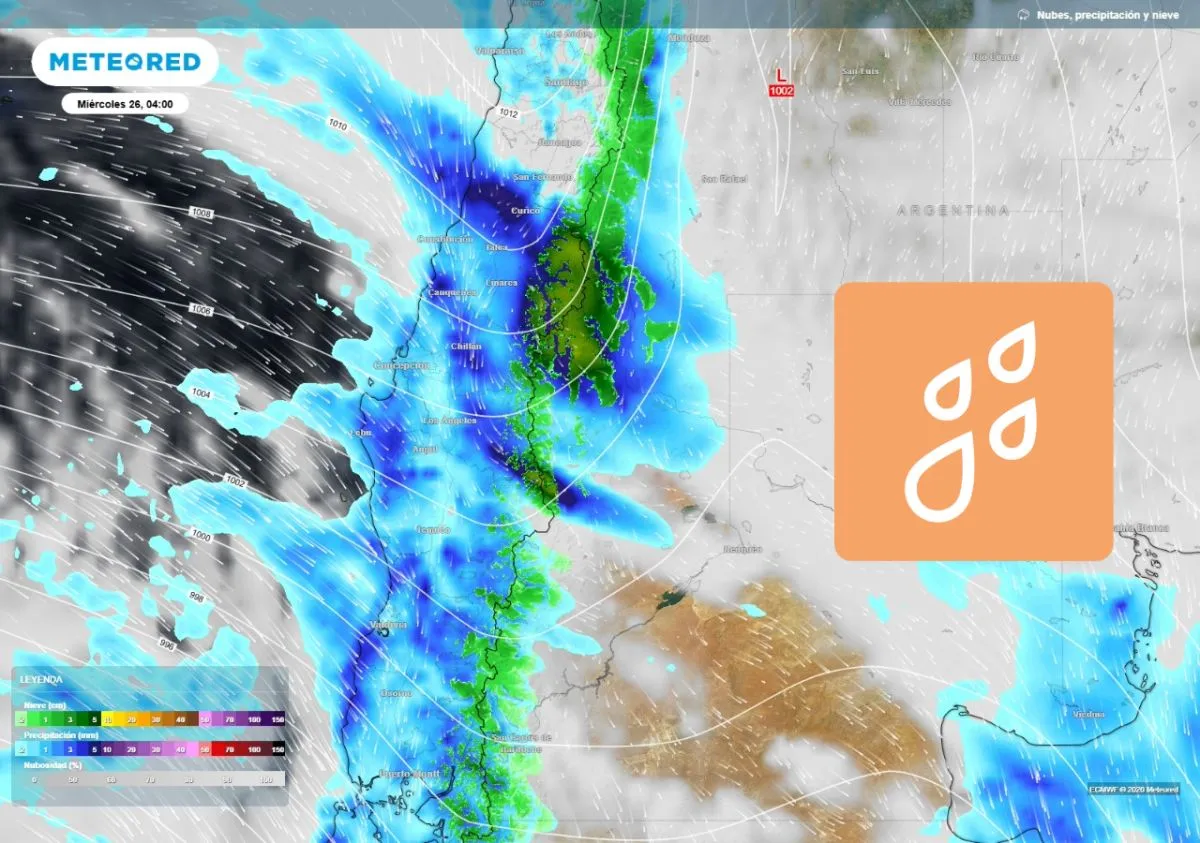 Alerta DMC: lluvias de hasta 65 mm y vientos de 80 km/h